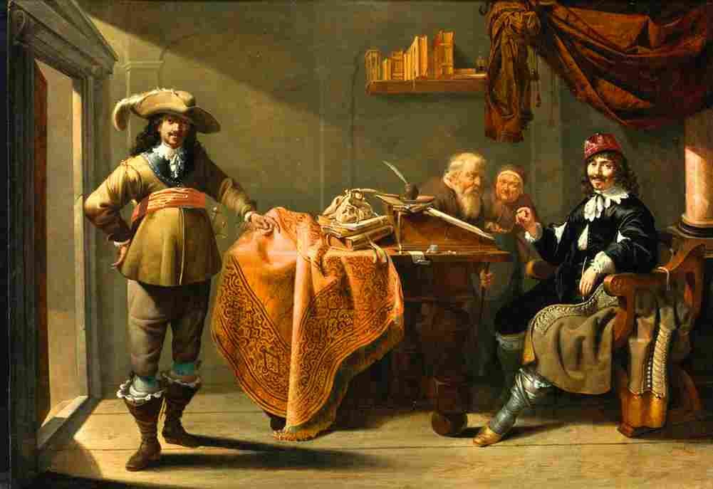 duck almsgiving in a notary s office Art A4 Photo Print