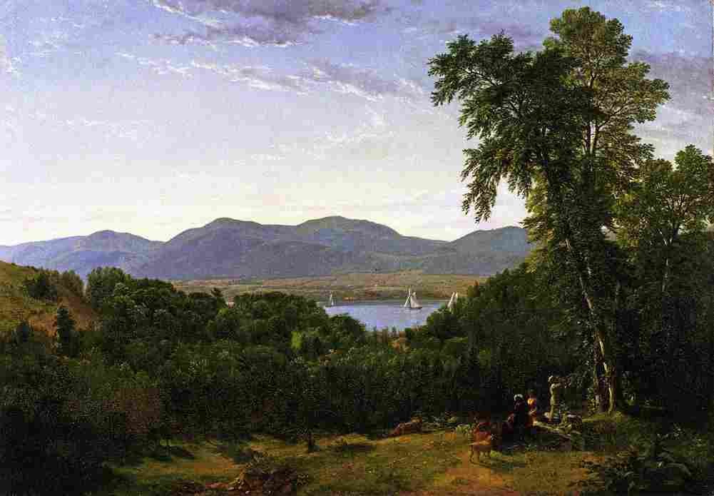 durand Beacon Hills on the Hudson River Opposite Newburgh Art A4 Photo Print