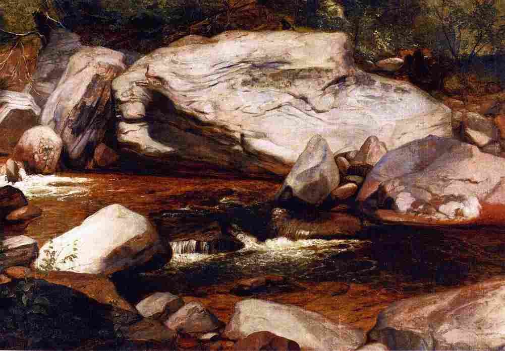 durand Landscape Creek and Rocks Art A4 Photo Print