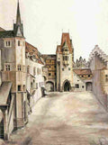 durer Innsbruck Castle Courtyard Art A4 Photo Print