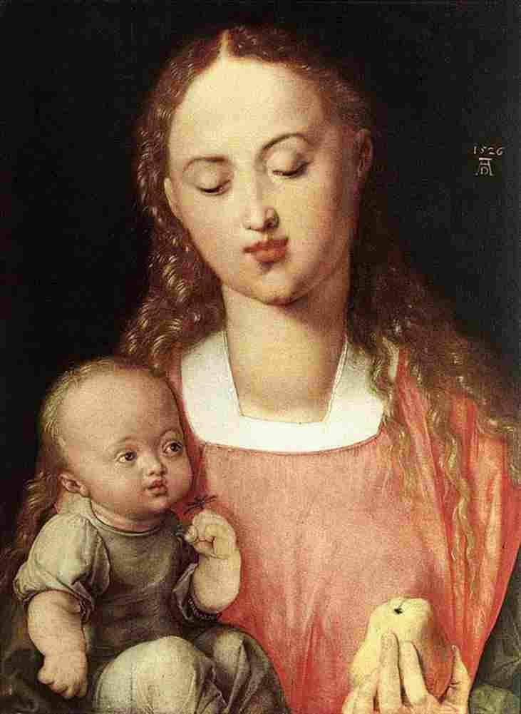 durer Madonna and Child with the Pear Art A4 Photo Print