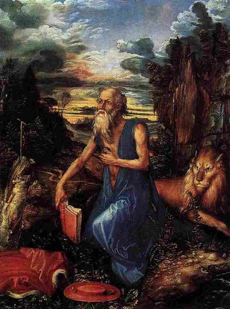 durer Saint Jerome in the Wilderness Art A4 Photo Print