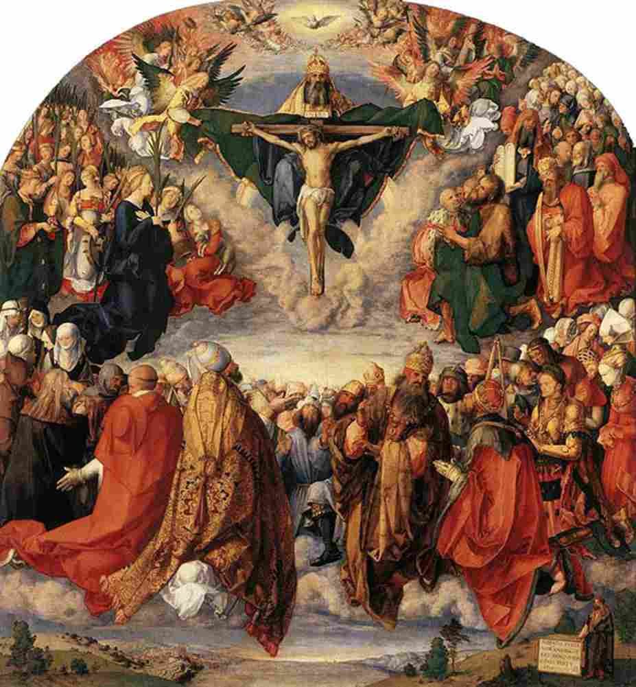 durer The Adoration of the Trinity Art A4 Photo Print