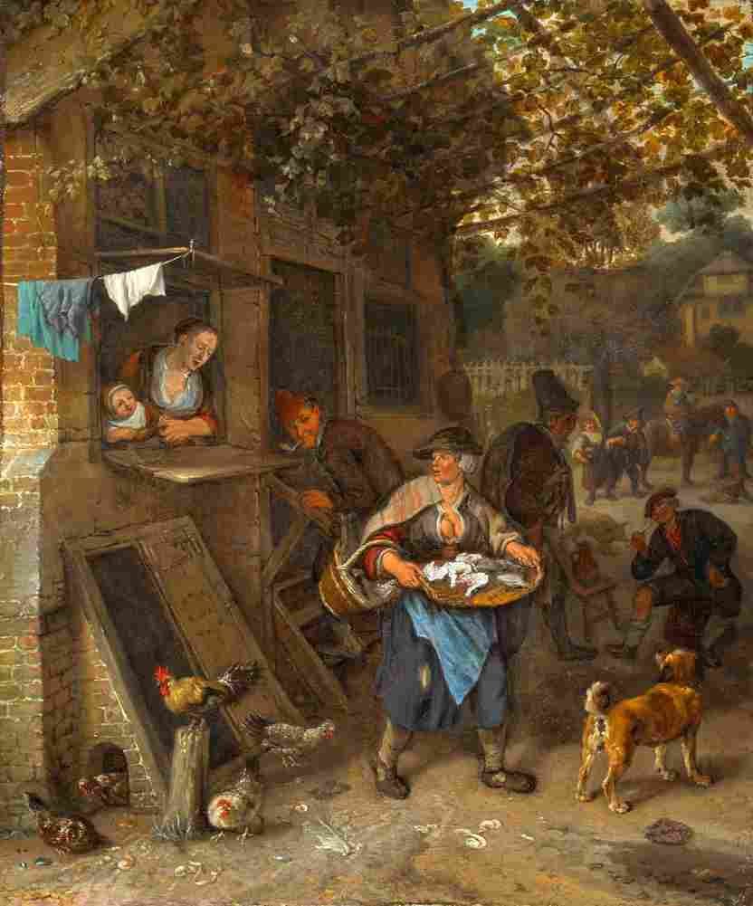 dusart the fishmonger Art A4 Photo Print