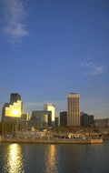 dusk cityscape phoenix 1980s 1990s A4 Photo Print