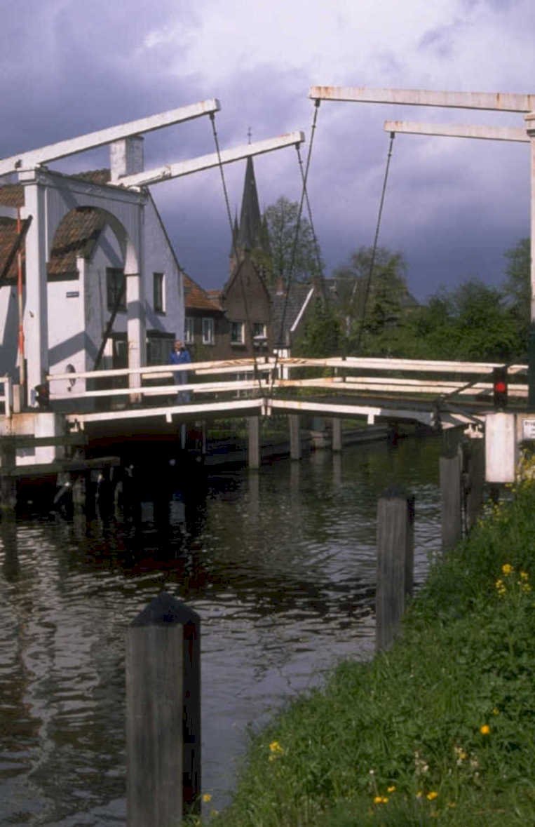 dutch canal bridge 1980s 1990s A4 Photo Print