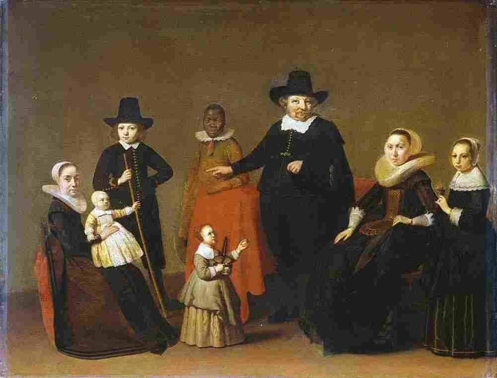 duy Family Group with a Black Man Art A4 Photo Print