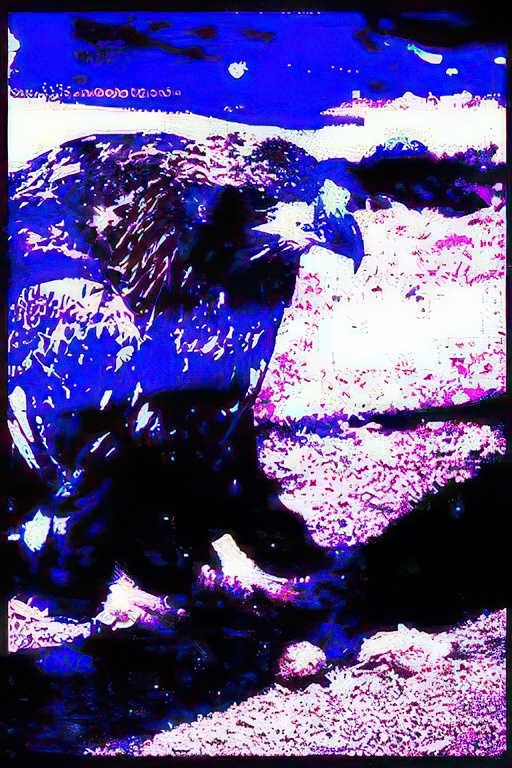eagle coast abstract Vintage A4 Photo Print