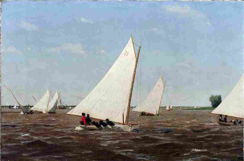 eak Sailboats Racing on Delaware Art A4 Photo Print