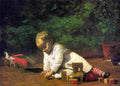 eak baby playing Art A4 Photo Print