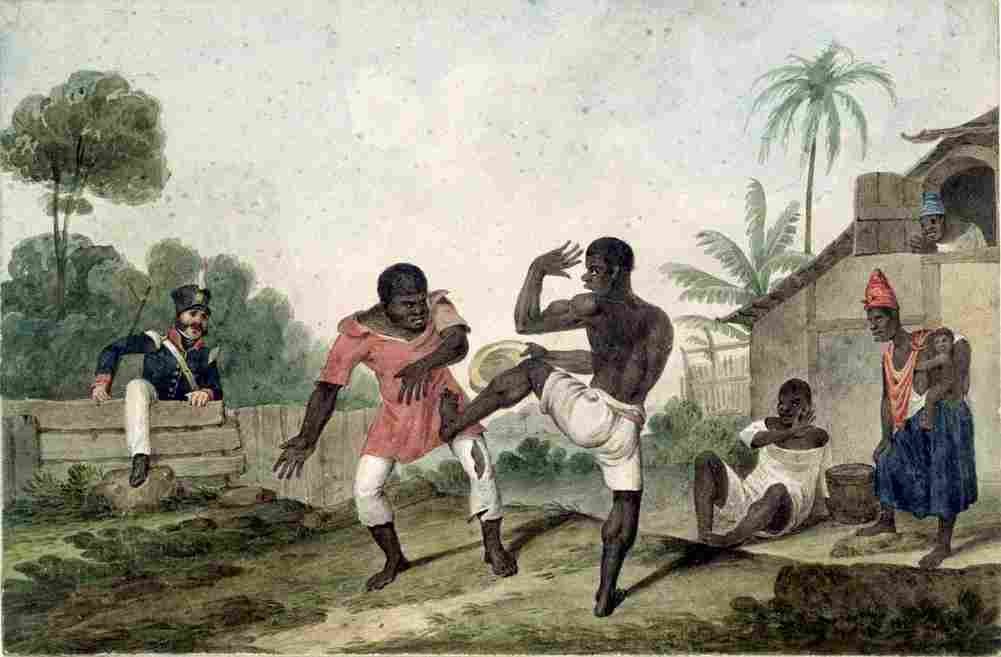 earle Negros Fighting using Capoeira Steps Art A4 Photo Print