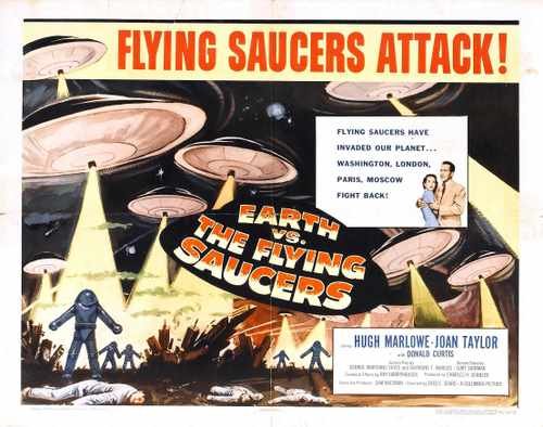 earth vs flying saucers  02 film star poster A4 Photo Print