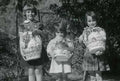 easter girls baskets Vintage world war A4 Photo Print