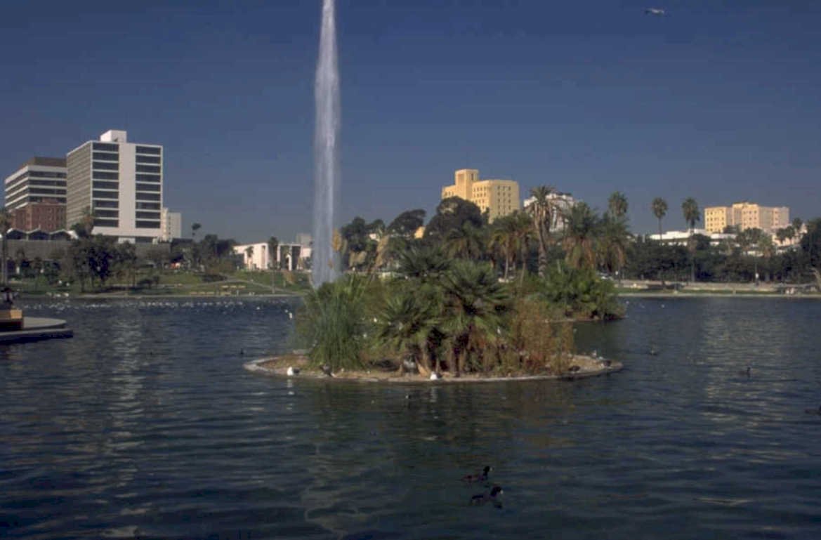 echo park lake 2 1980s 1990s A4 Photo Print