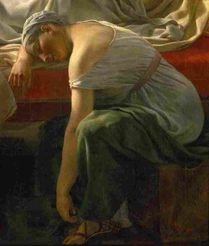 eck A Sleeping Woman in Ancient Costume Art A4 Photo Print