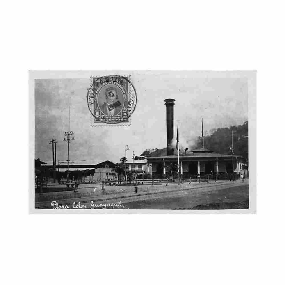 ecuador guayaquil plaza colon ed desconocido Vintage A4 Photo Print