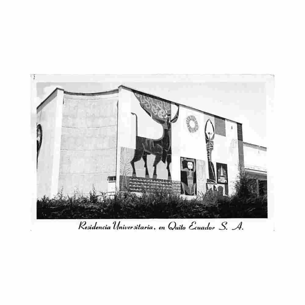 ecuador quito residencia universitaria postal foto Vintage A4 Photo Print