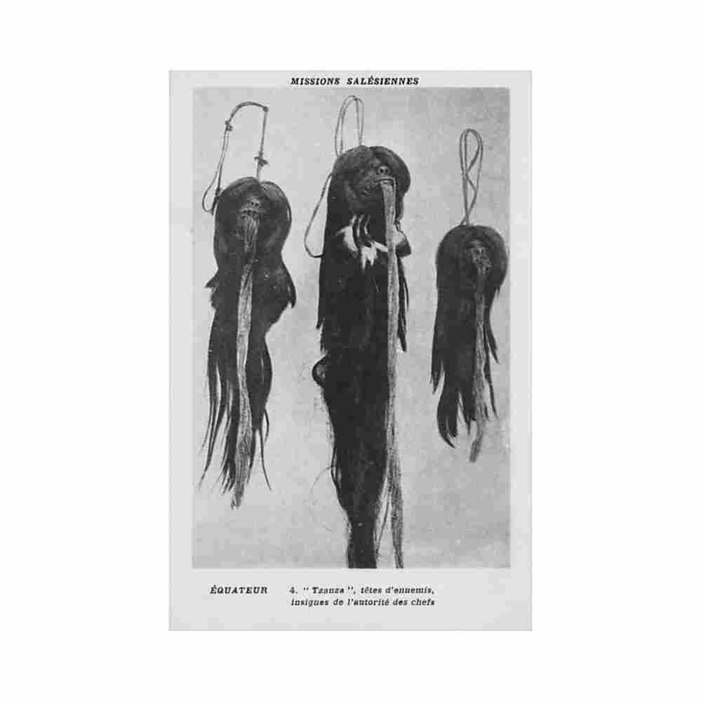 ecuador three tzantzas ie shrunken heads salesian missions 4 Vintage A4 Photo Print