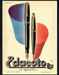 edacoto art deco pen advert Advert A4 Photo Print