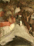 edel Street in Porvoo Art A4 Photo Print