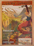 edouard ravel chemin de fer du valais a chamonix 1906 4 Advert A4 Photo Print