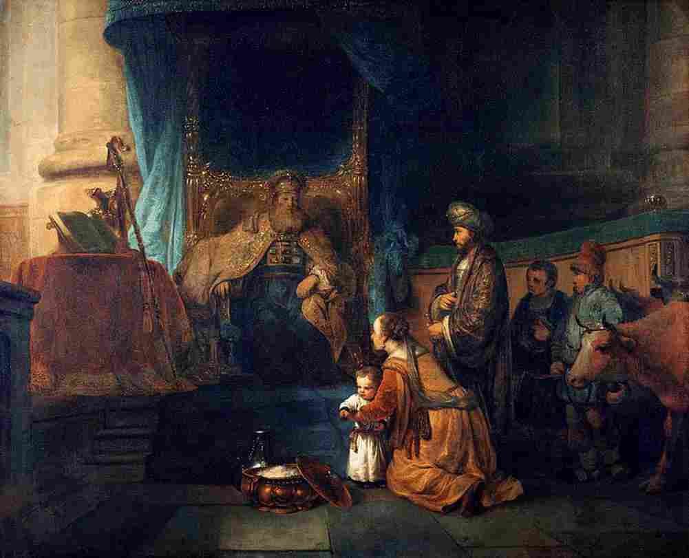eeckhout Hannah Presenting his son Samuel to the Priest Eli Art A4 Photo Print