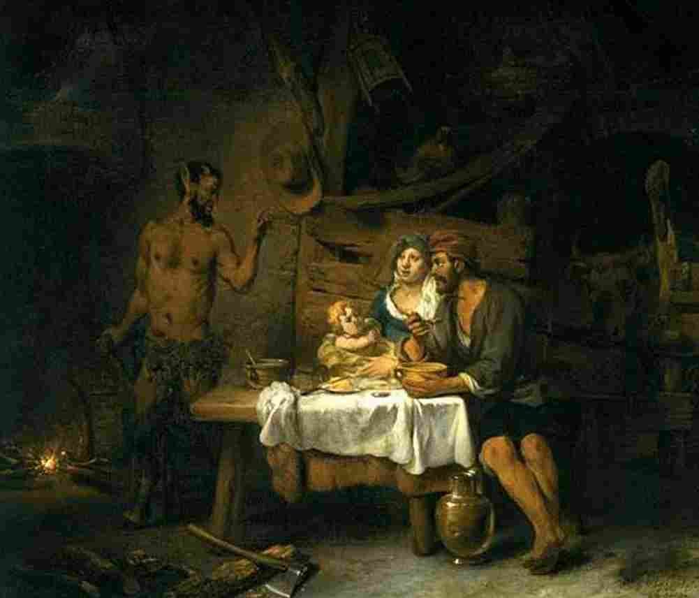 eeckhout The Satyr and the Peasant Art A4 Photo Print