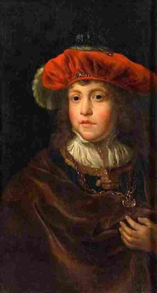eeckhout boy with a red cap and gold chain Art A4 Photo Print