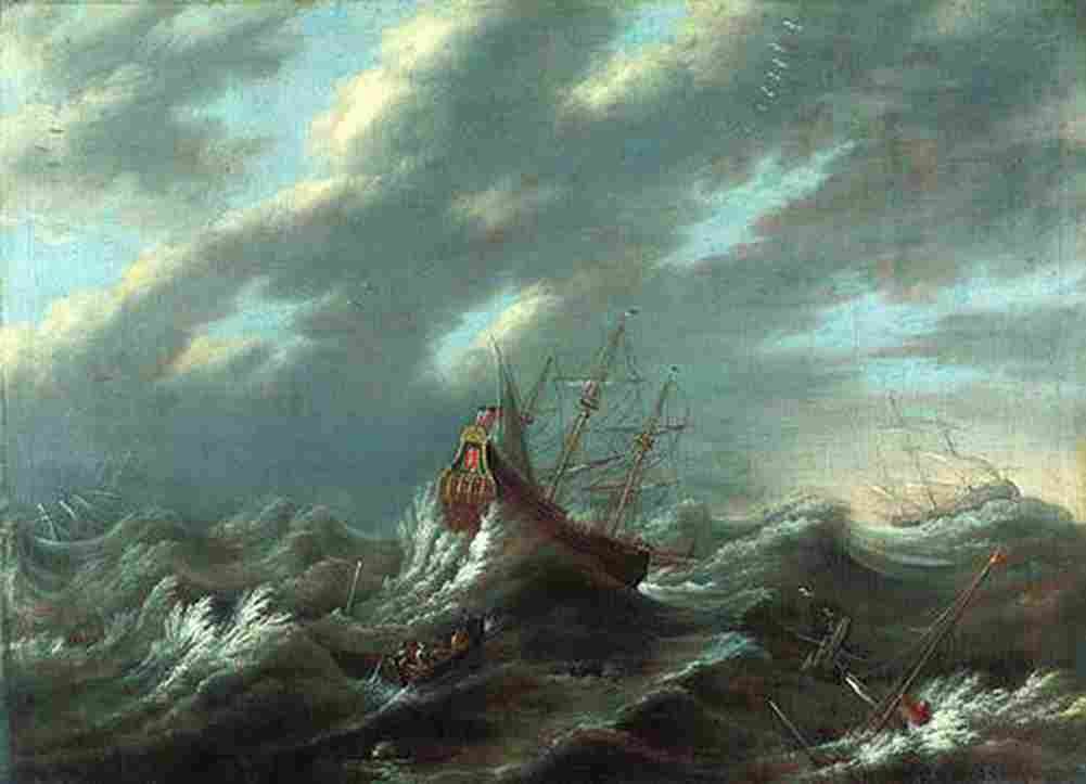 eertvelt storm at sea Art A4 Photo Print