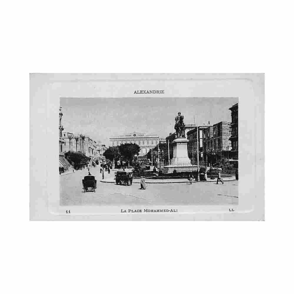 egypt alexandria mohammed ali square ll levy 11 Vintage A4 Photo Print