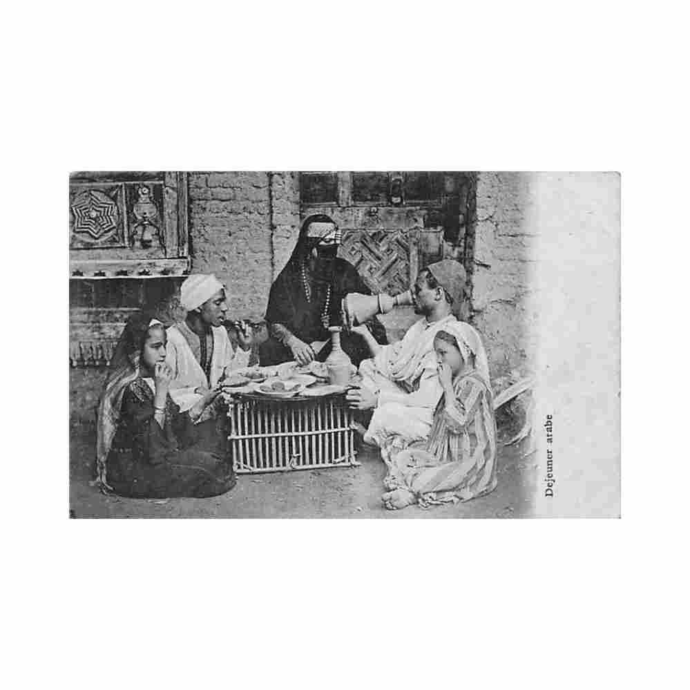 egypt arab lunch Vintage A4 Photo Print