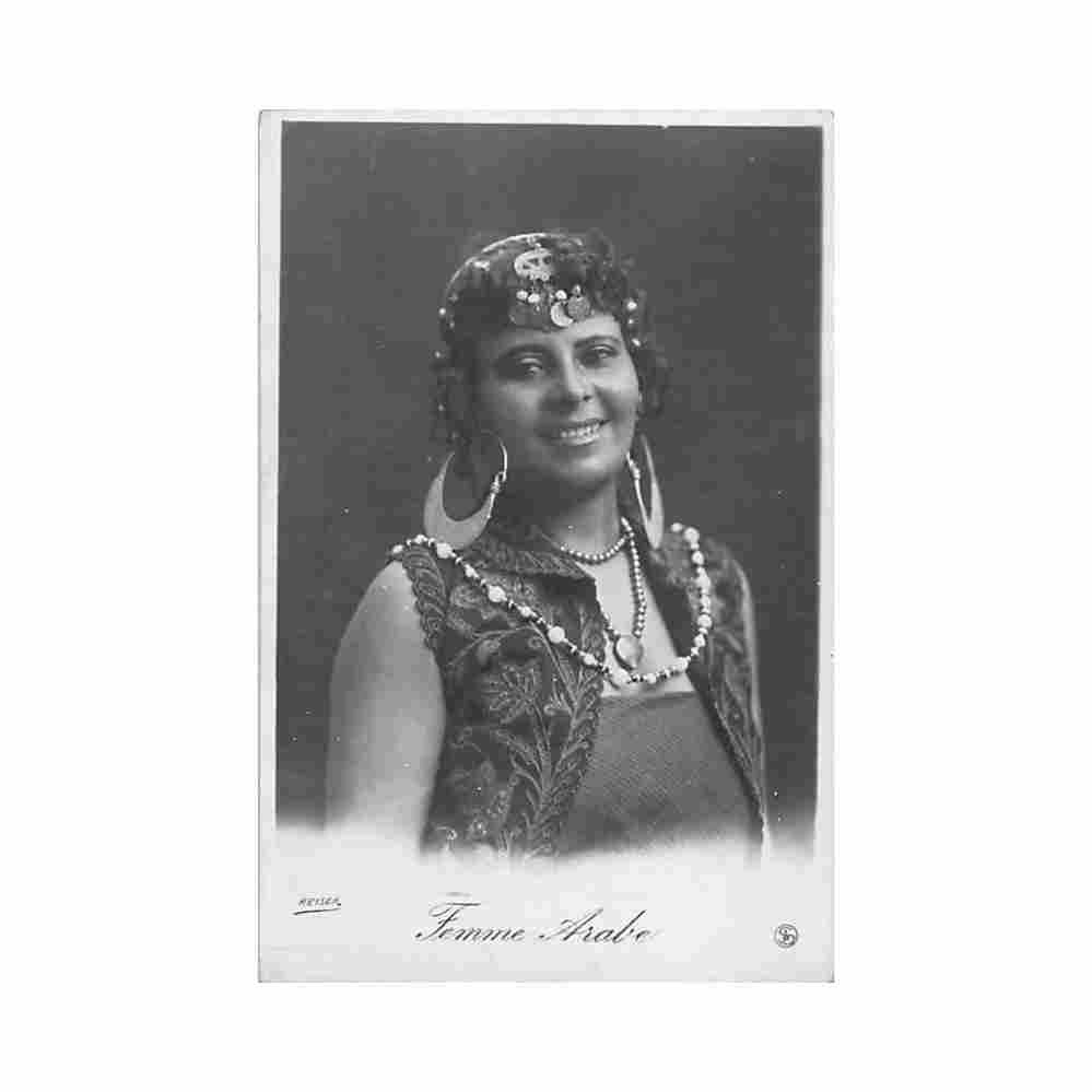 egypt arab woman reiser sip Vintage A4 Photo Print