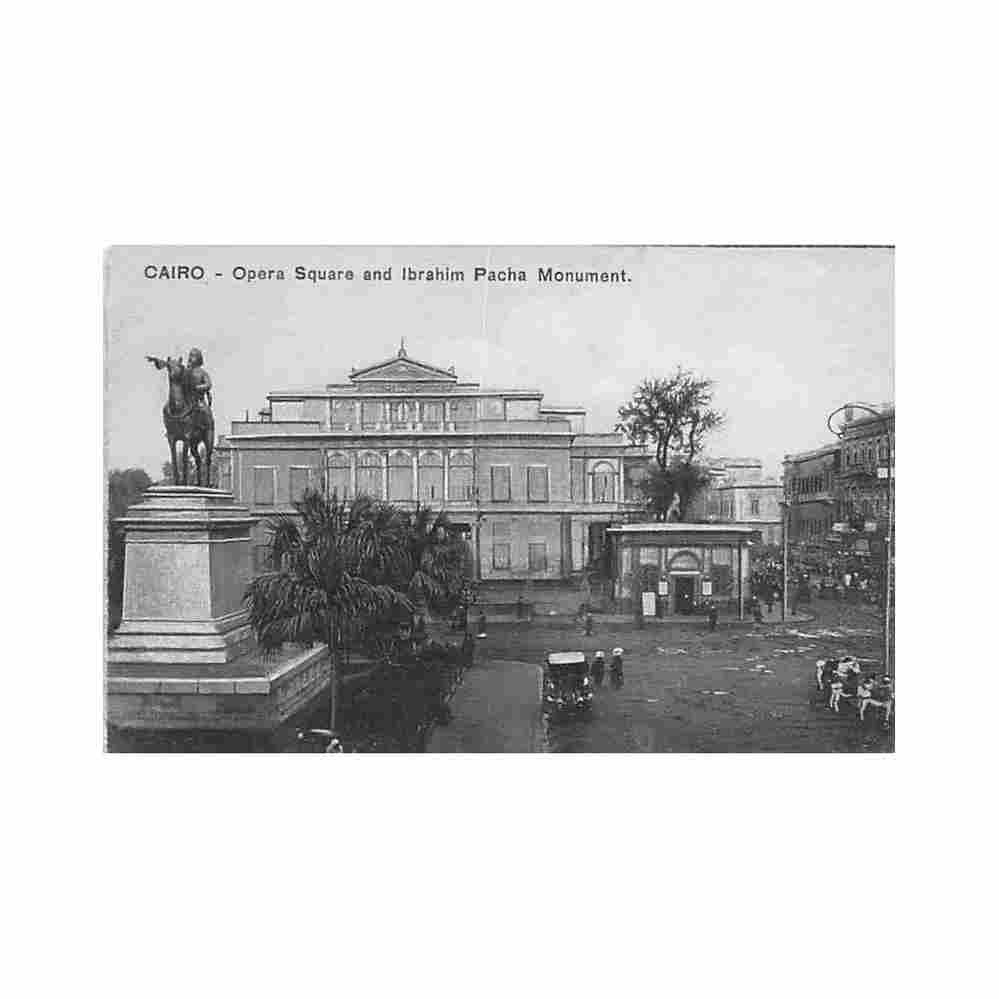 egypt cairo opera square and ibrahim pacha monument the cairo trust serie 597 Vintage A4 Photo Print