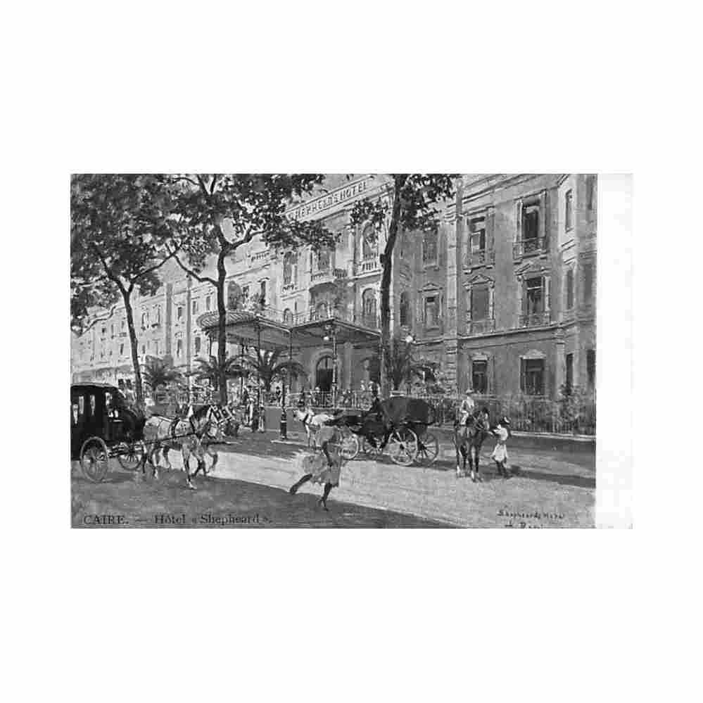 egypt cairo shepheard hotel max h rudmann Vintage A4 Photo Print