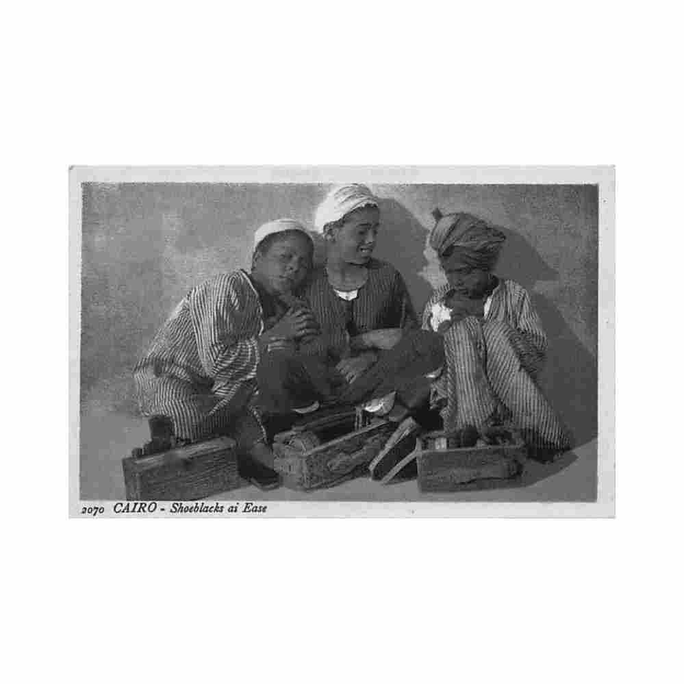 egypt cairo shoeblacks lehnert landrock 2070 Vintage A4 Photo Print