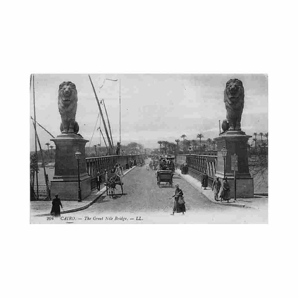 egypt cairo the great nile bridge levy ll 204 Vintage A4 Photo Print