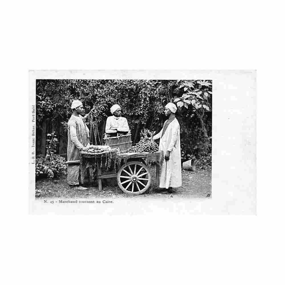 egypt cairo vegetable sellers isaac behar 45 Vintage A4 Photo Print