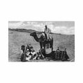 egypt camel drivers stop in the desert Vintage A4 Photo Print