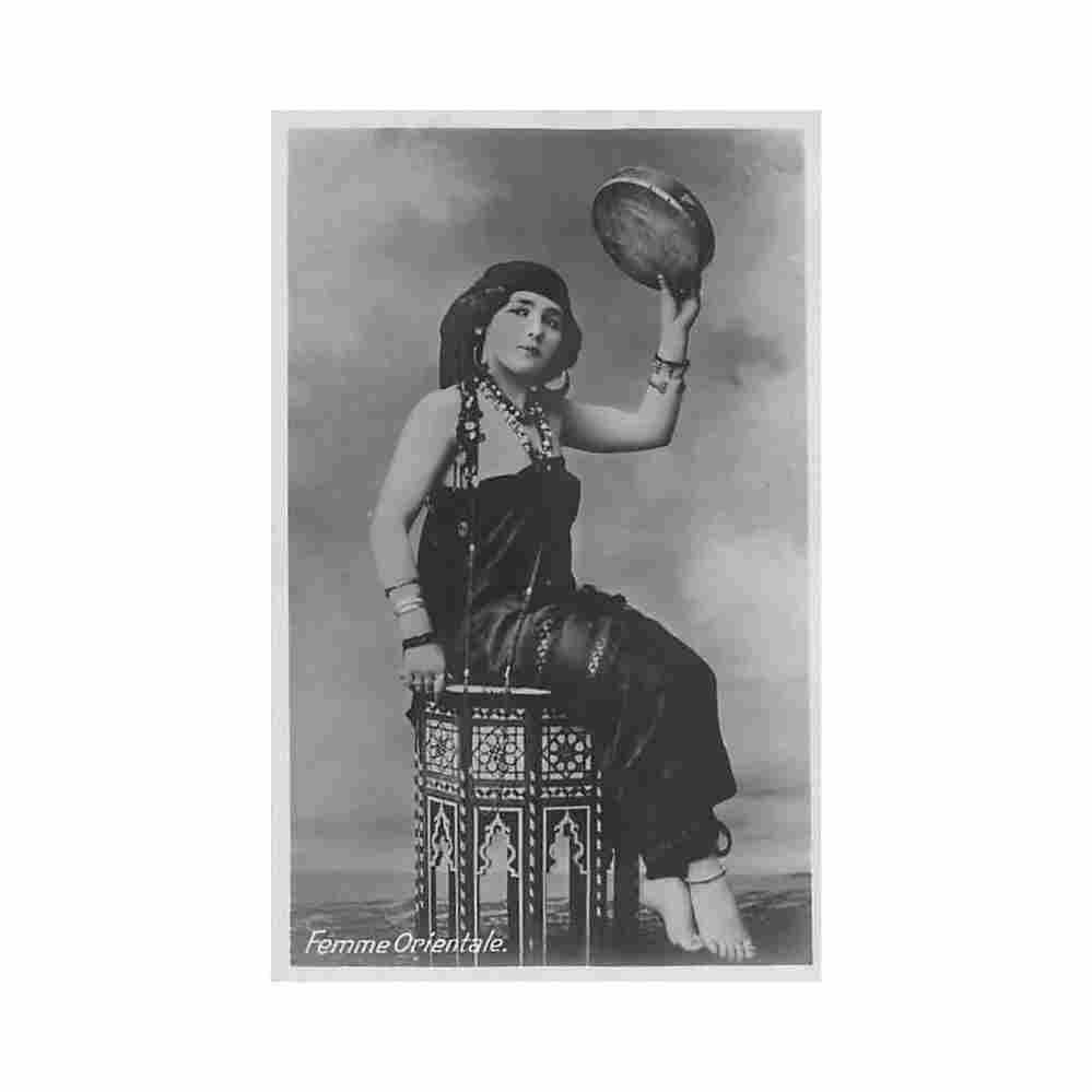 egypt eastern lady with the tambourine the cairo trust Vintage A4 Photo Print