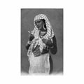 egypt egyptian woman smoking a cigarette Vintage A4 Photo Print