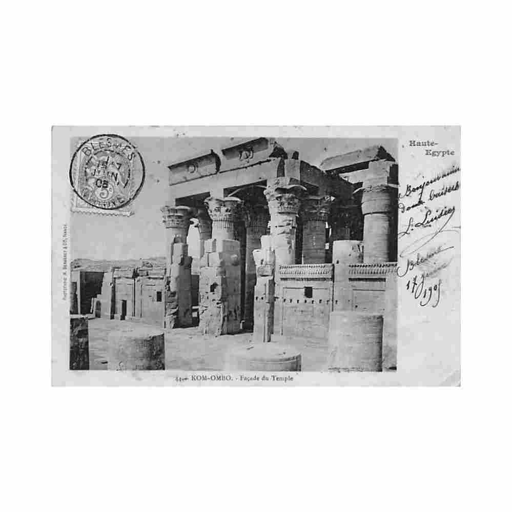 egypt kom ombo the temple a bergeret 44 Vintage A4 Photo Print