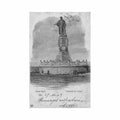 egypt port said ferdinand de lesseps statue Vintage A4 Photo Print