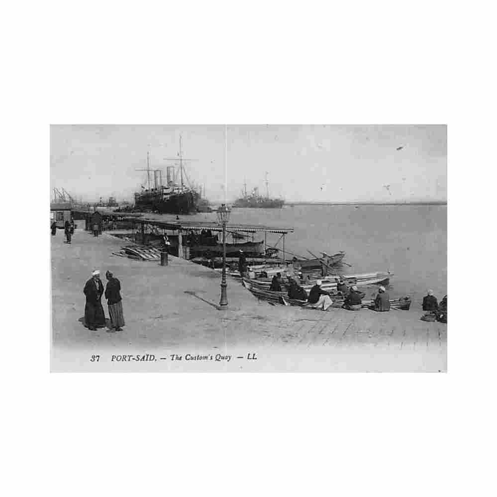 egypt port said the custom s quay levy ll 37 Vintage A4 Photo Print