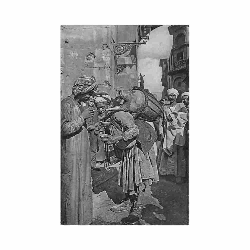 egypt water seller rommler jonas Vintage A4 Photo Print