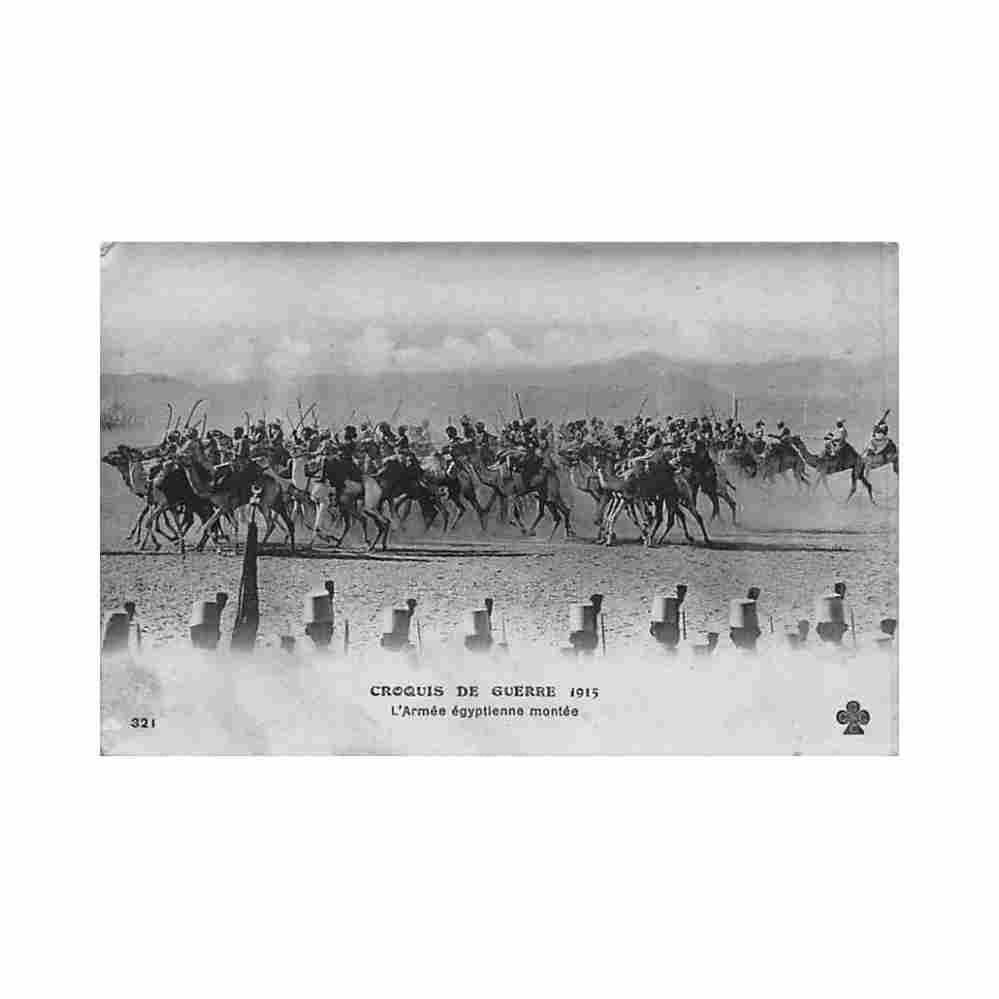 egypt world war one egyptian cavalry mounted on camels colas cie 321 Vintage A4 Photo Print
