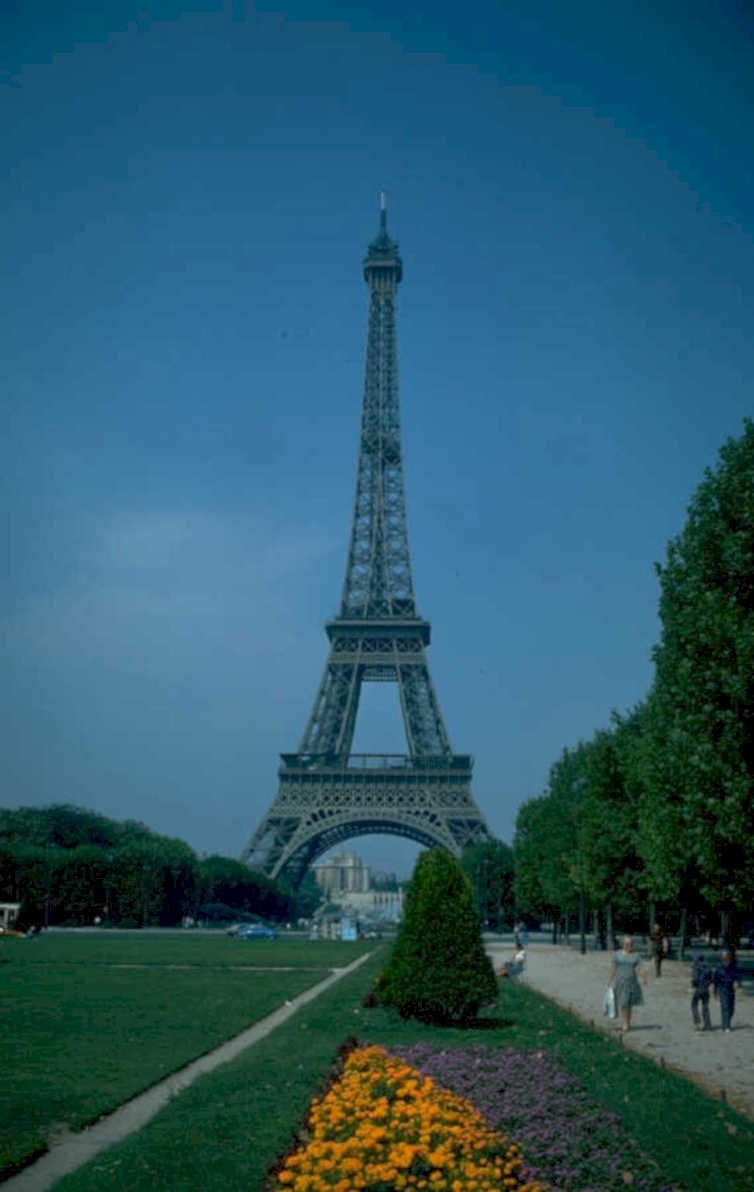 eiffel tower paris 7 1980s 1990s A4 Photo Print