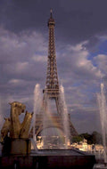 eiffel tower sunset 1980s 1990s A4 Photo Print