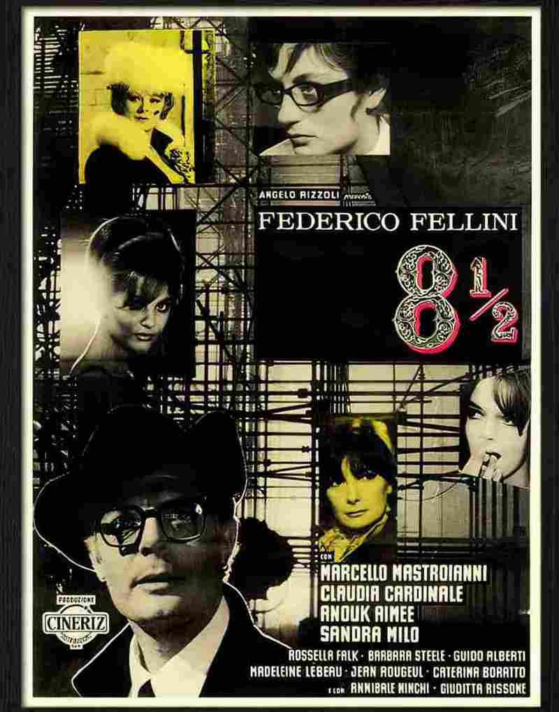 eight and a half fellini movie poster Advert A4 Photo Print