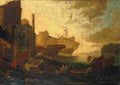 eismann mediterranean harbour scene Art A4 Photo Print