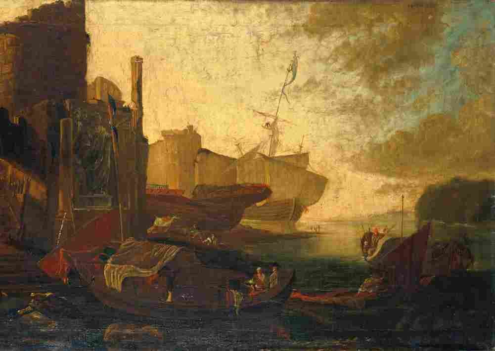 eismann mediterranean harbour scene Art A4 Photo Print